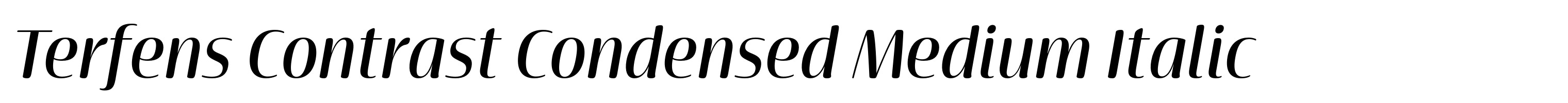 Terfens Contrast Condensed Medium Italic